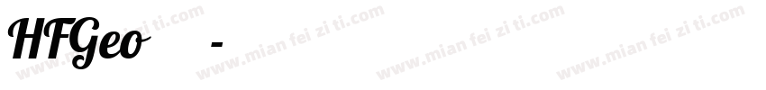 HFGeo 字体字体转换
